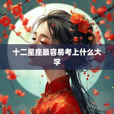 十二星座最容易考上什么大学