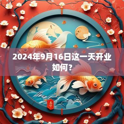 2025年9月16日这一天开业如何？