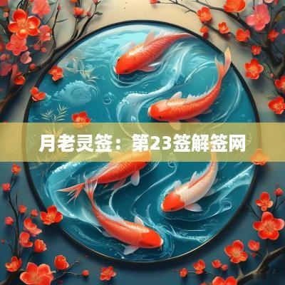 月老灵签：第23签解签网