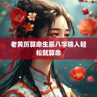 老黄历算命生辰八字输入轻松就算命
