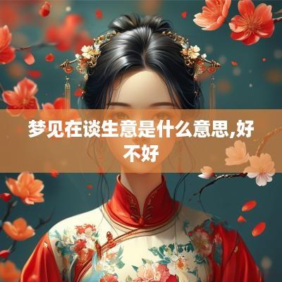 梦见在谈生意是什么意思,好不好