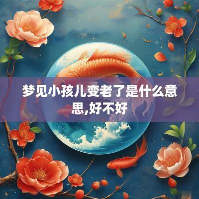 梦见小孩儿变老了是什么意思,好不好