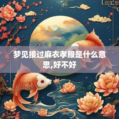 梦见接过麻衣孝服是什么意思,好不好