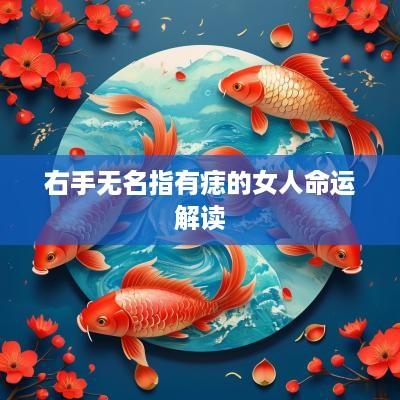右手无名指有痣的女人命运解读