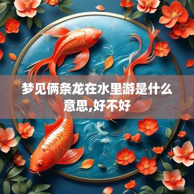 梦见俩条龙在水里游是什么意思,好不好