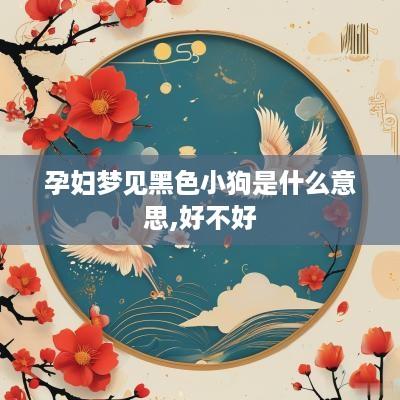孕妇梦见黑色小狗是什么意思,好不好