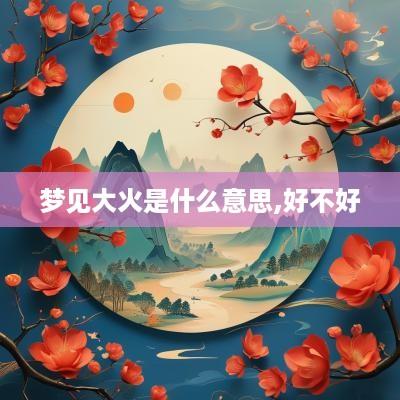 梦见大火是什么意思,好不好