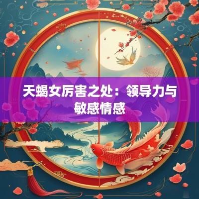 天蝎女厉害之处：领导力与敏感情感