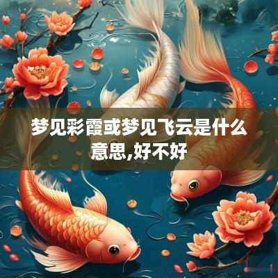 梦见彩霞或梦见飞云是什么意思,好不好