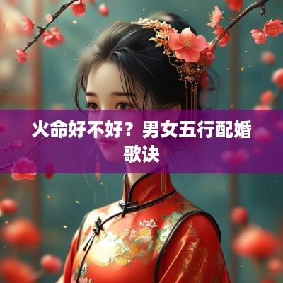 火命好不好？男女五行配婚歌诀