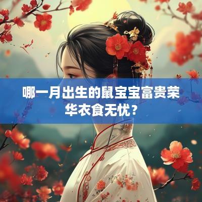 哪一月出生的鼠宝宝富贵荣华衣食无忧？