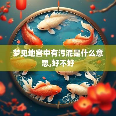 梦见地窖中有污泥是什么意思,好不好