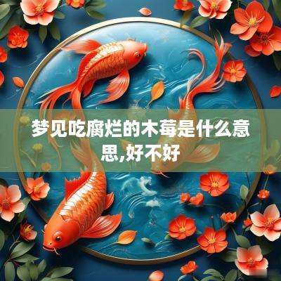 梦见吃腐烂的木莓是什么意思,好不好