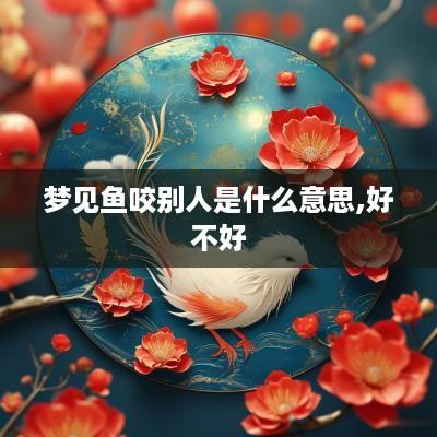 梦见鱼咬别人是什么意思,好不好