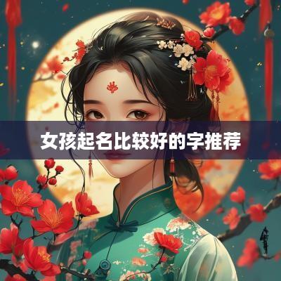 女孩起名比较好的字推荐