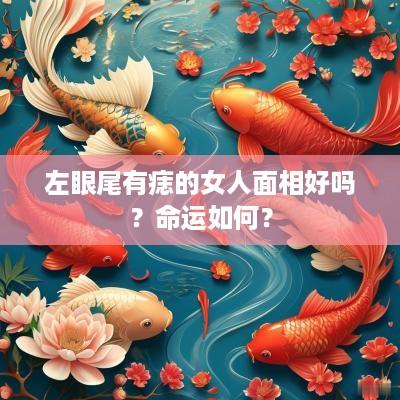 左眼尾有痣的女人面相好吗？命运如何？