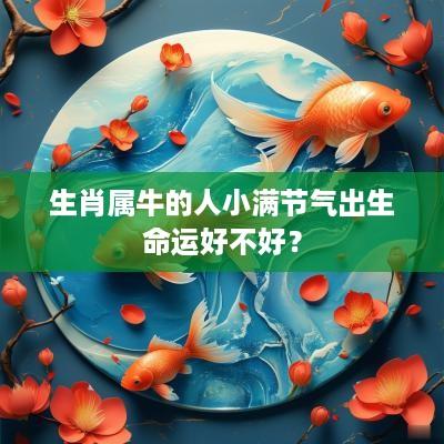 生肖属牛的人小满节气出生命运好不好？