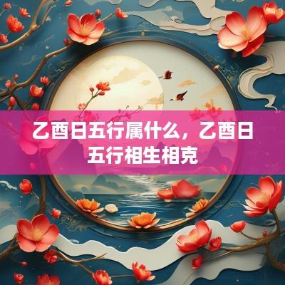 乙酉日五行属什么，乙酉日五行相生相克