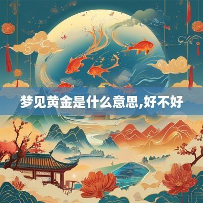 梦见黄金是什么意思,好不好