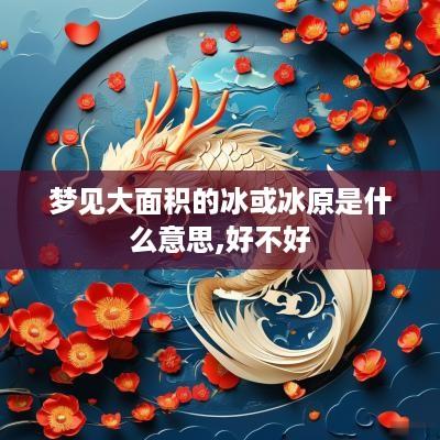 梦见大面积的冰或冰原是什么意思,好不好