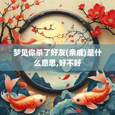 梦见你杀了好友(亲戚)是什么意思,好不好