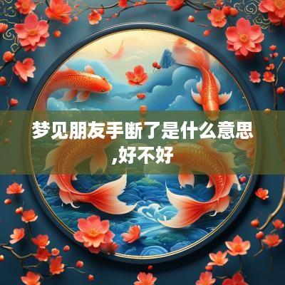 梦见朋友手断了是什么意思,好不好
