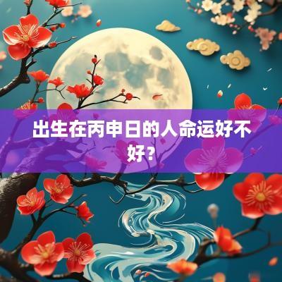 出生在丙申日的人命运好不好？