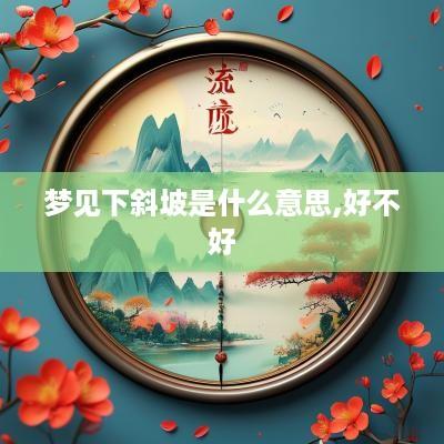 梦见下斜坡是什么意思,好不好