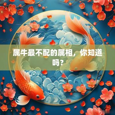 属牛最不配的属相，你知道吗？
