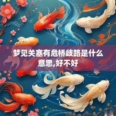 梦见关塞有危桥歧路是什么意思,好不好