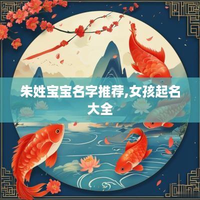 朱姓宝宝名字推荐,女孩起名大全