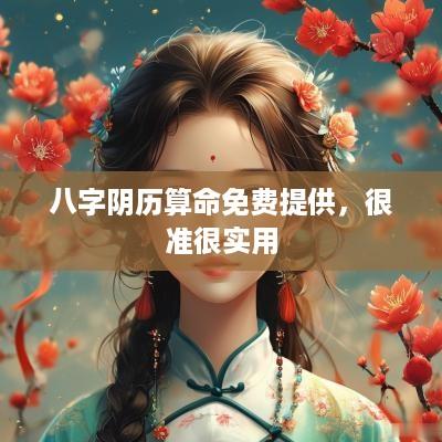 八字阴历算命免费提供，很准很实用