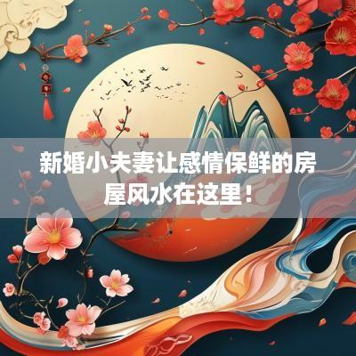 新婚小夫妻让感情保鲜的房屋风水在这里！