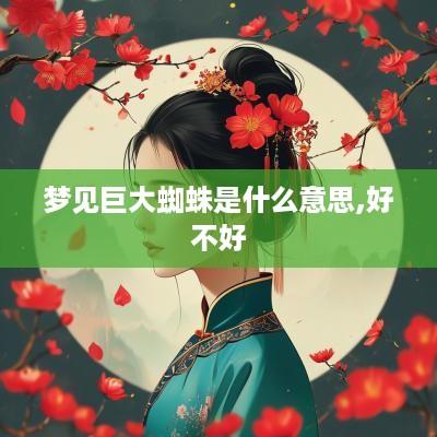 梦见巨大蜘蛛是什么意思,好不好