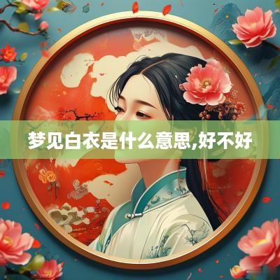 梦见白衣是什么意思,好不好