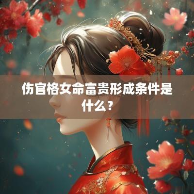 伤官格女命富贵形成条件是什么？