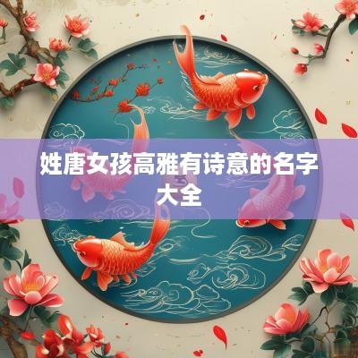 姓唐女孩高雅有诗意的名字大全