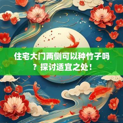 住宅大门两侧可以种竹子吗？探讨适宜之处！