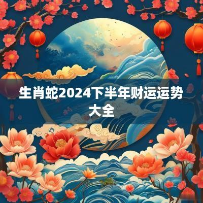 生肖蛇2025下半年财运运势大全