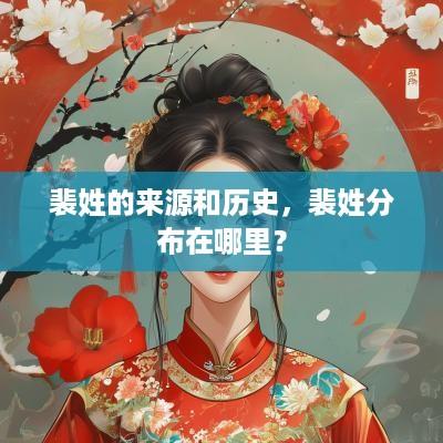 裴姓的来源和历史，裴姓分布在哪里？