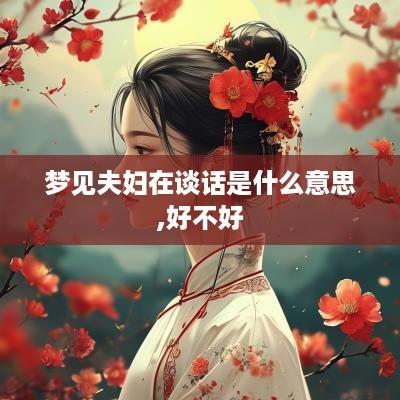 梦见夫妇在谈话是什么意思,好不好