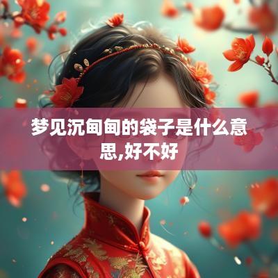 梦见沉甸甸的袋子是什么意思,好不好