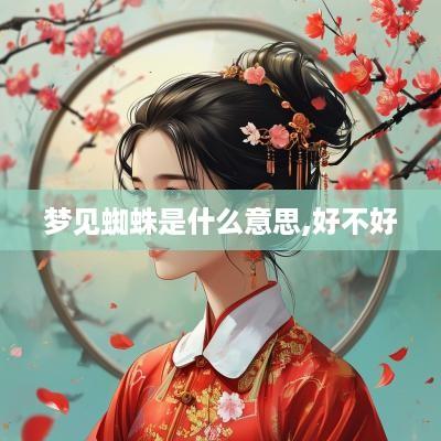 梦见蜘蛛是什么意思,好不好