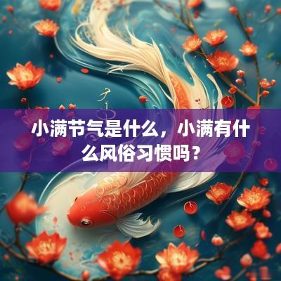 小满节气是什么，小满有什么风俗习惯吗？