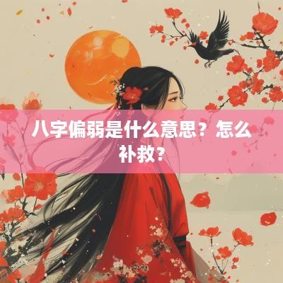 八字偏弱是什么意思？怎么补救？