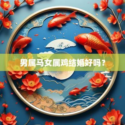 男属马女属鸡结婚好吗？