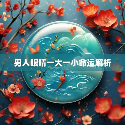 男人眼睛一大一小命运解析