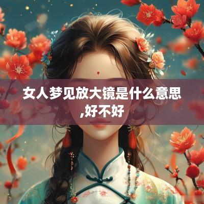 女人梦见放大镜是什么意思,好不好