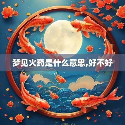 梦见火药是什么意思,好不好