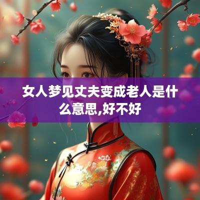 女人梦见丈夫变成老人是什么意思,好不好